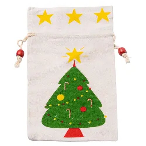 ARSUK cadeautasje kerstboom ecru
