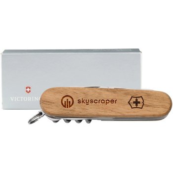Victorinox Huntsman Wood Zakmes In Geschenkdoos Bruin
