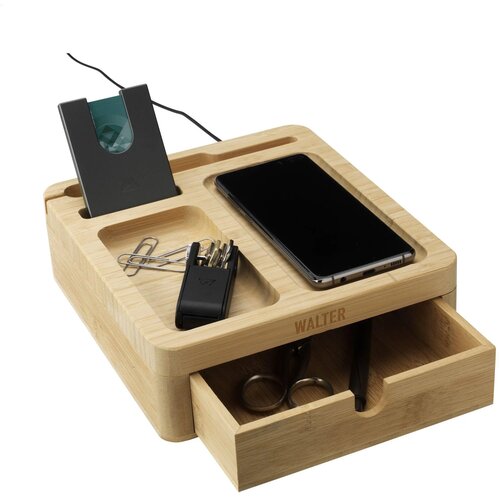 Walter Bamboo Big Dock 15W Organizer En Oplader