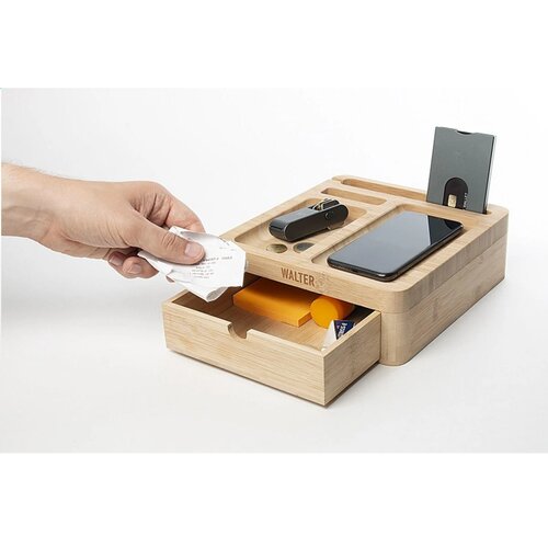 Walter Bamboo Big Dock 15W Organizer En Oplader