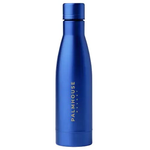 FANCY dubbelwandige thermosfles middenblauw