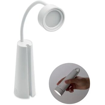 2-in-1 bureaulamp en zaklamp Torchlamp wit 2-in-1 bureaulamp en zaklamp Torchlamp wit