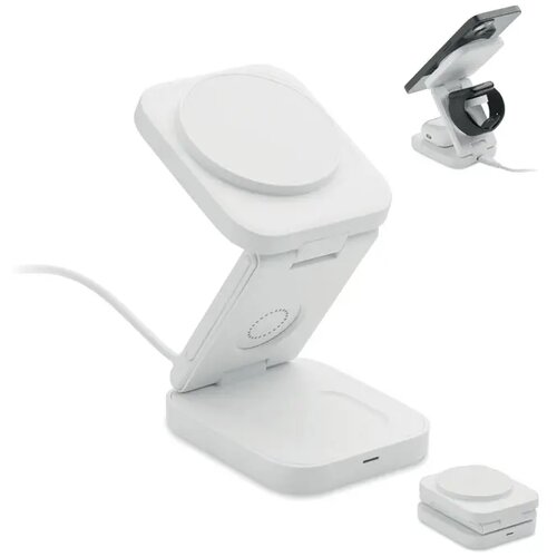 3-in-1 opvouwbaar laadstation Satelit wit