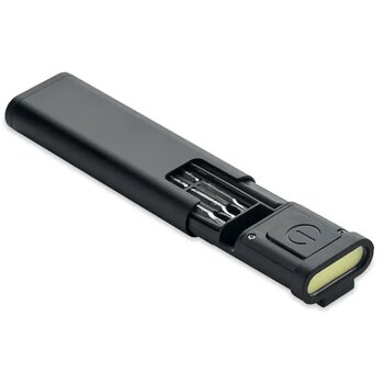 Cob-lamp & schroevendraaierset Scrudrive zwart Cob-lamp & schroevendraaierset Scrudrive zwart