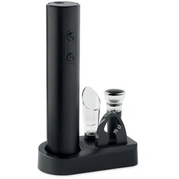 Elektrische wijnopener set Vino set zwart Elektrische wijnopener set Vino set zwart