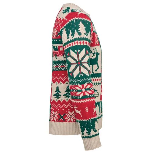 Gebreide kersttrui l-xl Shimis xl beige