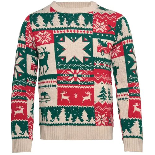 Gebreide kersttrui s-m Shimis beige