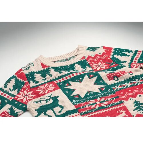 Gebreide kersttrui s-m Shimis beige