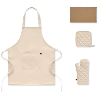 Gerecycled katoenen keukenset Gala set beige Gerecycled katoenen keukenset Gala set beige
