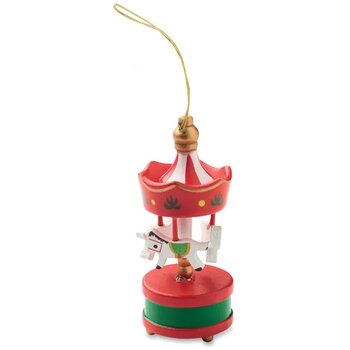 Houten carrousel ornament Whirl rood Houten carrousel ornament Whirl rood