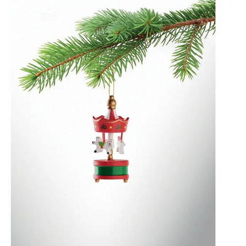 Houten carrousel ornament Whirl rood