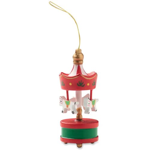 Houten carrousel ornament Whirl rood