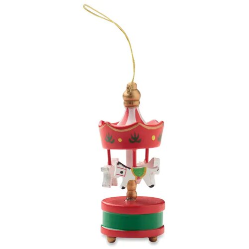 Houten carrousel ornament Whirl rood
