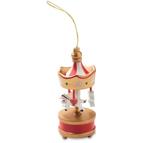 Houten carrousel ornament Whirl goud