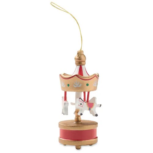 Houten carrousel ornament Whirl goud