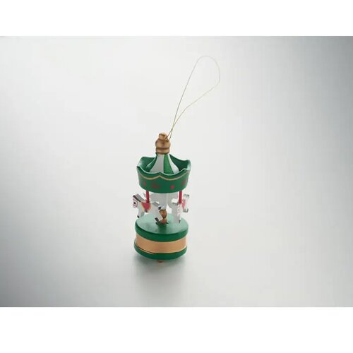 Houten carrousel ornament Whirl groen