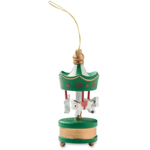Houten carrousel ornament Whirl groen