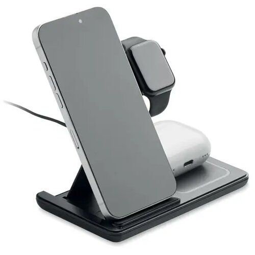 Inklapbare 3-in-1 lader 15w Dock3 zwart