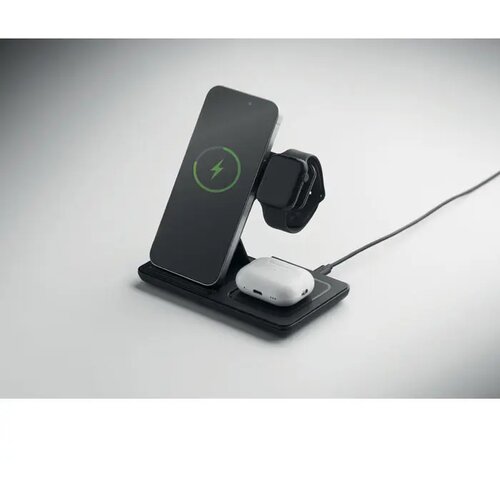 Inklapbare 3-in-1 lader 15w Dock3 zwart