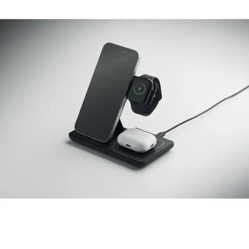 Inklapbare 3-in-1 lader 15w Dock3 zwart