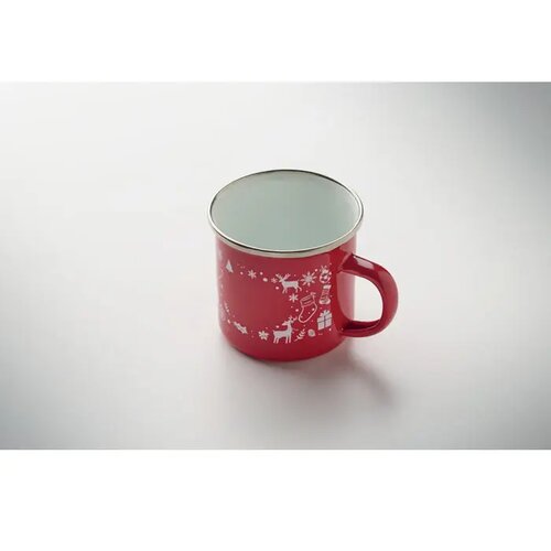 Kerst emaille mok 300ml Seasomel rood