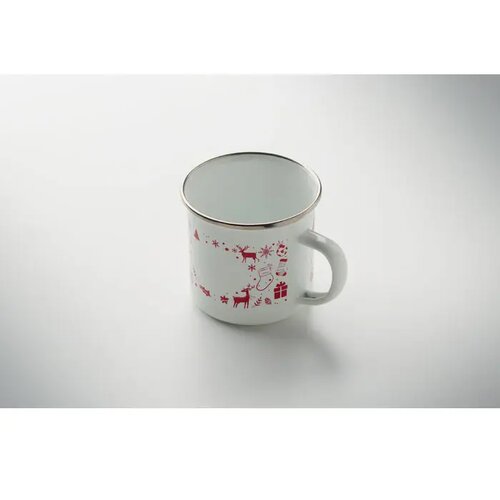 Kerst emaille mok 300ml Seasomel wit