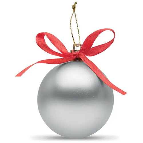 Kerstbal geschenkdoos Belles zilver