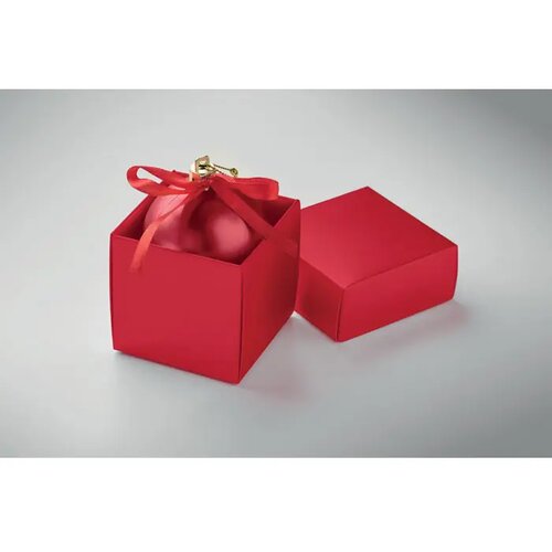 Kerstbal geschenkdoos Belles rood