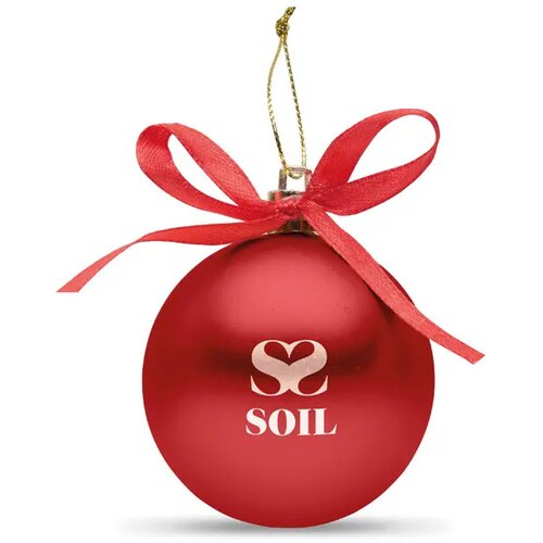Kerstbal geschenkdoos Belles rood