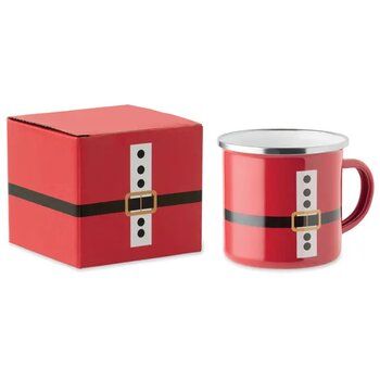 Kerstman emaille mok 300ml Santamel rood Kerstman emaille mok 300ml Santamel rood