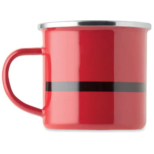 Kerstman emaille mok 300ml Santamel rood