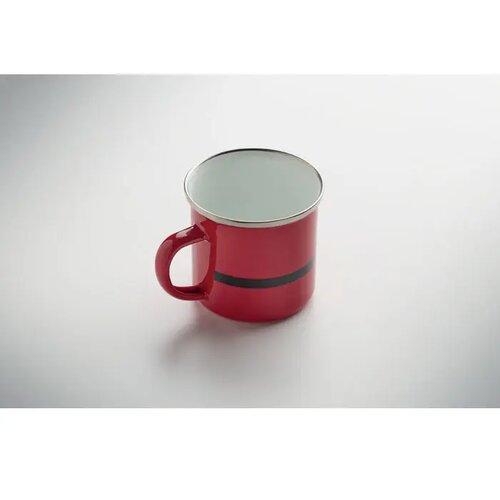 Kerstman emaille mok 300ml Santamel rood