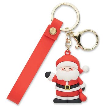 Kerstman sleutelhanger Santacharm rood Kerstman sleutelhanger Santacharm rood