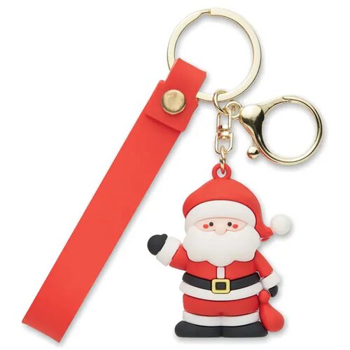 Kerstman sleutelhanger Santacharm rood