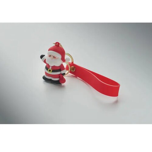 Kerstman sleutelhanger Santacharm rood