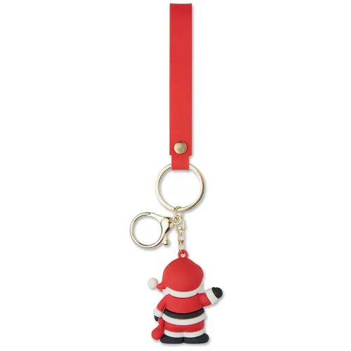 Kerstman sleutelhanger Santacharm rood
