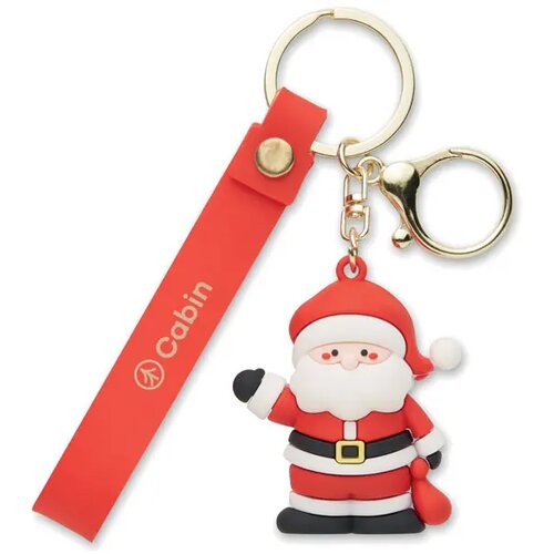 Kerstman sleutelhanger Santacharm rood