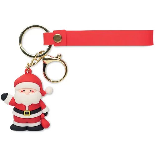 Kerstman sleutelhanger Santacharm rood