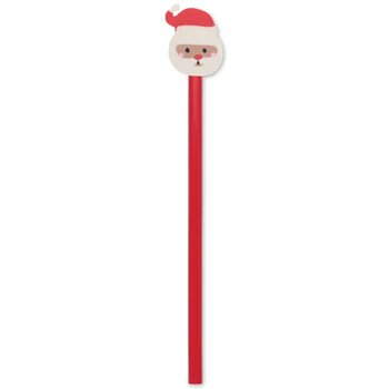 Kerstpotlood met gum Claus rood Kerstpotlood met gum Claus rood