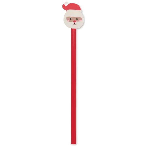Kerstpotlood met gum Claus rood