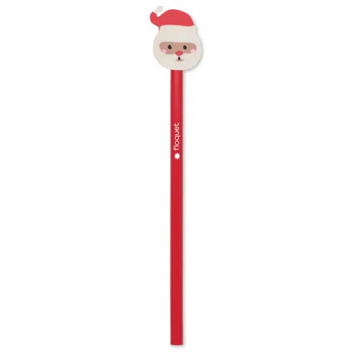 Kerstpotlood met gum Claus rood