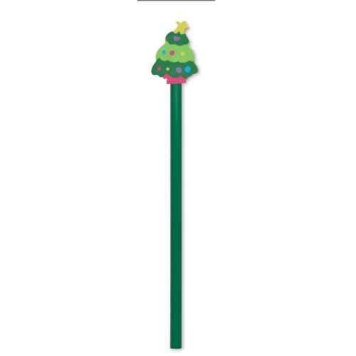 Kerstpotlood met gum Claus groen