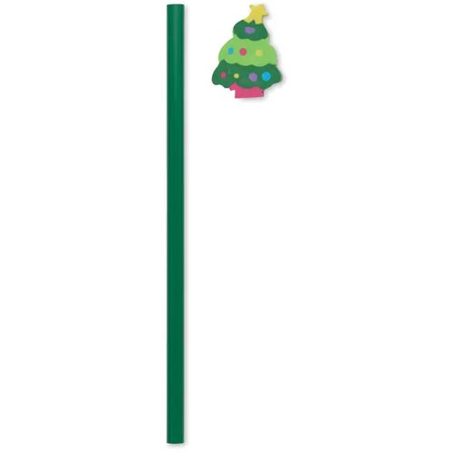 Kerstpotlood met gum Claus groen