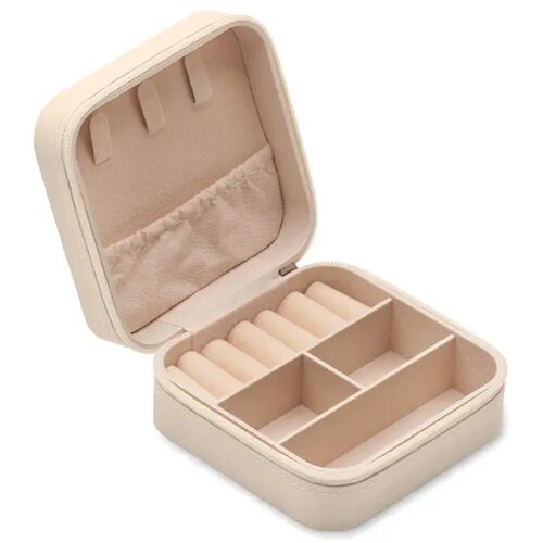 Pu reisjuwelendoos Julbox beige
