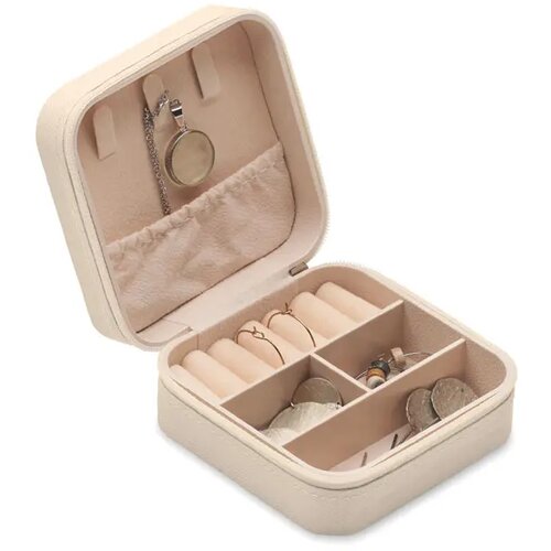 Pu reisjuwelendoos Julbox beige