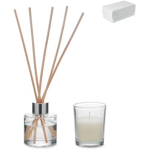 Vanille diffuser & kaarsenset Muska set transparant