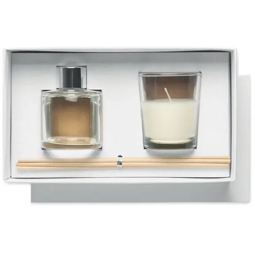 Vanille diffuser & kaarsenset Muska set transparant