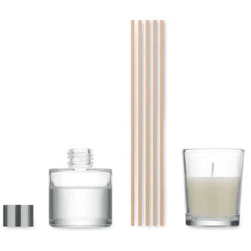 Vanille diffuser & kaarsenset Muska set transparant