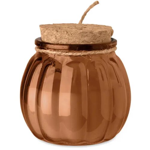 Vanille plantaardige waskaars Pumkin bruin