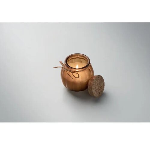 Vanille plantaardige waskaars Pumkin bruin